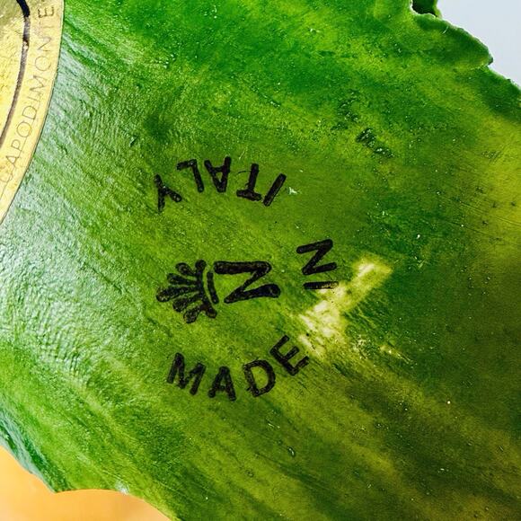 Capodimonte Italy Porcelain Orange Rose Flower Spray Sculpture w/ Label Fabar - Picture 8 of 16